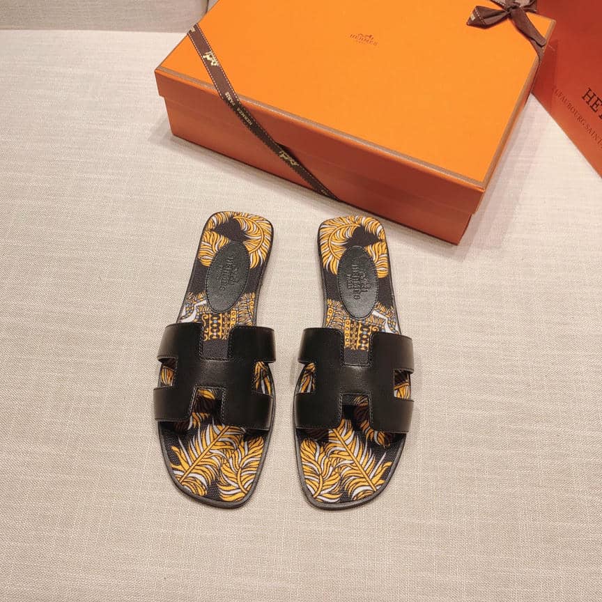 Hermes floral print sandals-8